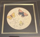 Two Vintage Butterfly Illustrations Prints  Dbl Matted  Pro  Framed  1- Plate 29