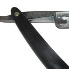 Vintage George Wostenholm And Son Straight Razor Black Handle