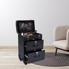 Rolling Makeup Case Artist Cosmetic Train Case Aluminum Large Makeup Trolley