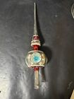 Vintage Mercury Glass Three Indent Christmas Tree Topper -excellent