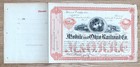 Mobile   Ohio Railroad Signed  Unissued Stock Certificate W  Stub - M o - 1870 s