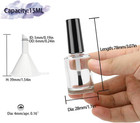 Empty Nail Polish Bottles With Brush Cap  15ml Empty Glass Refillable Nail 15ml