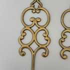Vintage Mid-century Wall Brass Sconce Candle Holders Ornate Tapers 12    Set Of 2