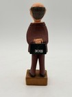 Vintage Hand-carved Wooden Figurine Smoking Cigar Boss Business Man 11    T Rare