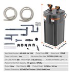 100 Gallon 4 Stage Aquarium Canister Filter 9w Uv 317gph Fish Tank With Pump