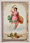 1869 Colonial Greeting Card Embossed Gilt Laced Envelope With Applied Die Cuts