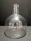 Clear Glass Vase Flat Bottom Air Bubble 8  Tall X 6 5  Wide