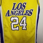 Victory League Lakers  24 Basketball Jersey Youth 6 Yellow Purple Kobe  Nwt