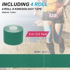 4 Roll 5 5yd X 4in Adhesive Cotton Kinesiology Tape  Dark Green