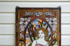 Tiffany Style  Alphonse Mucha Art  Stained Glass Window Panel  Morning Awakening
