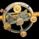 Antique Vintage Brass Transit Survey Level In Wooden Case