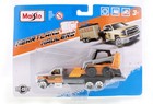 Loader Crew Flatbed Truck W wheel Loader 1 64 Diecast Car Maisto 12328