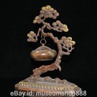 9 6  Od China Red Copper Carving Feng Shui Pine Tree Hang Incense Burner