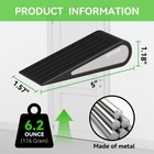 Door Stopper Wedge Nonslip Tpr Zinc Alloy Floor Doorstop Safety Guard 1 Pack