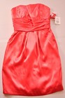 Women David s Bridal Coral Strapless Bridesmaid Dress Size 0 Msrp  99 Ruch Waist