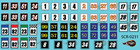 1 64  random Square Racing Numbers  Decal Scr-0231