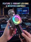 Okop Wireless Bluetooth Karaoke Microphone 5w Speaker Rgb Led Light Tf Card Usb
