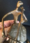 Cast Metal Bronze Art Sculpture Statue Figure Man Music Musician Cello Player