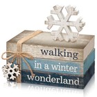 4 Pcs Christmas Table Decorations Winter Tiered Tray Decorations Snowflake