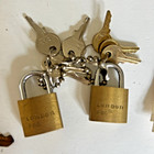 Vintage Padlock Mini Locks W keys   Extras Lot Of 9 Yale London Fog Samsonite