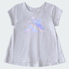 Adidas Kids Two-piece Back Pleat Heather Tee And Bike Shorts Set