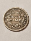 1839 Au  Seated Liberty Half Dime No Drapery Scarce In This Grade Rare