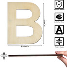 12 Inch Wooden Letter B  1 4 Inch Thick Large Unfinished Wood Letter For Home Wa