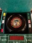 Vintage H  Baron Co Club Roulette Wheel Game Set Box Chips Mat Ball Casino