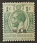 Travelstamps  1917 British Honduras Stamps Scott  mr2 - 1c War Tax Op Mint Mogh