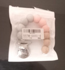 Baby Girl Pacifier Clip Set Of 2 Shower Gift Gray Pink Wood New In Packaging