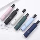 Automatic Black Umbrella Anti-uv Sun rain Windproof 3 Folding Compact Umbrella