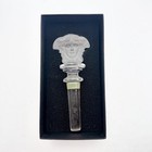 Rosenthal Versace Clear Medusa Frosted Lead Crystal Bottle Stopper New Open Box
