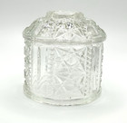 Vintage Indiana Glass Stars And Bars Candle Holder Fairy Lamp Votive Tea Light