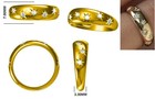 Gypsy Star Ring 14k Yellow Gold Finish 1 00 Ct Lab Created White Diamond