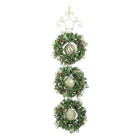 Member s Mark Prelit 3 Wreath Door Hanger 60 Led Christmas Holiday Decor