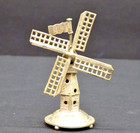 Unusual Antique Miniature Hallmarked Dutch Silver Articulated Windmill