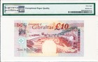 Government Of Gibraltar Gibraltar 10 Pounds 2002 Low S no 003565 Pmg  68epq