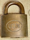 Usn Brass Corbin Padlock Key Wwii 1940s Nautical Us Navy Cabinet Magazine Locker