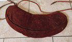 Leather Cowboy Sling Bag Kidney Crescent Shape Vintage Braided Western Pistol