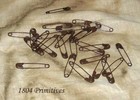 500 Primitive 1-1 2  Rusty Tin Look Safety Pins -- Crafts
