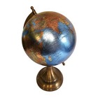 Blue World Globe Metal Base Vintage K-mart Beautiful Condition 12 