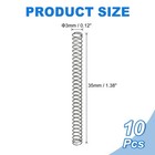 10pcs Compression Spring  3mm Od 0 3mm Wire Size 35mm Free Length  Silver Tone