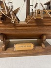 Handcrafted Teak Wood Chinese Junk Boat Model