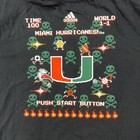 Miami Hurricanes Shirt Mens 2xl Black Ncaa Football Adidas Amplifier Graphic Tee