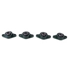 4pc Ucfl206-20 Pillow Block Bearing 1-1 4  Bore 2-bolt Self Alignment Solid Base