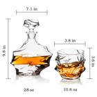 Kanars Whiskey Decanter Set W  4 Bourbon Glasses Liquor Vodka Bottle Dad Gift