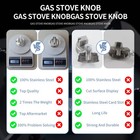 Strongest Version Wb03x24818 Ge Gas Stove Knob  4 100  Stainless Steel  oem     