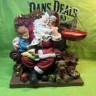 Vintage 2012 Nos Yankee Candle Santa And Child Tealight Holder Christmas Decor