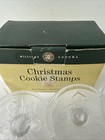 Christmas Glass Cookie Stamps Williams Sonoma  4 Pc Bell  Holly  Star  Snowflake