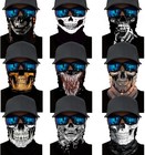 9 Pack Neck Gaiter Skull Motorcycle Face Mask For Men Women Face Cover Mask Head